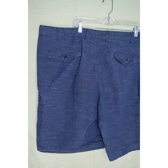 True Nation by DXL Hybrid Shorts Men's 52 Blue Zip Pockets Stretch Cotton Blend - Picture 5 of 9